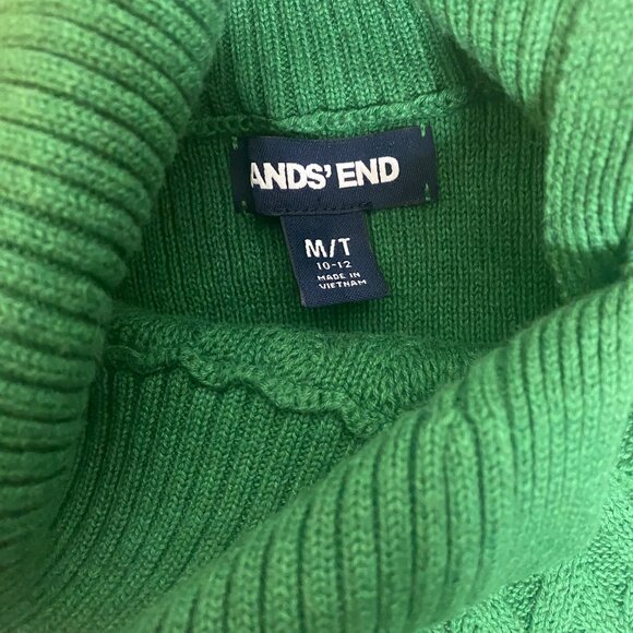 (3) Lands' End cable knit split cowl neck sweaters size M Tall women's - Picture 7 of 8